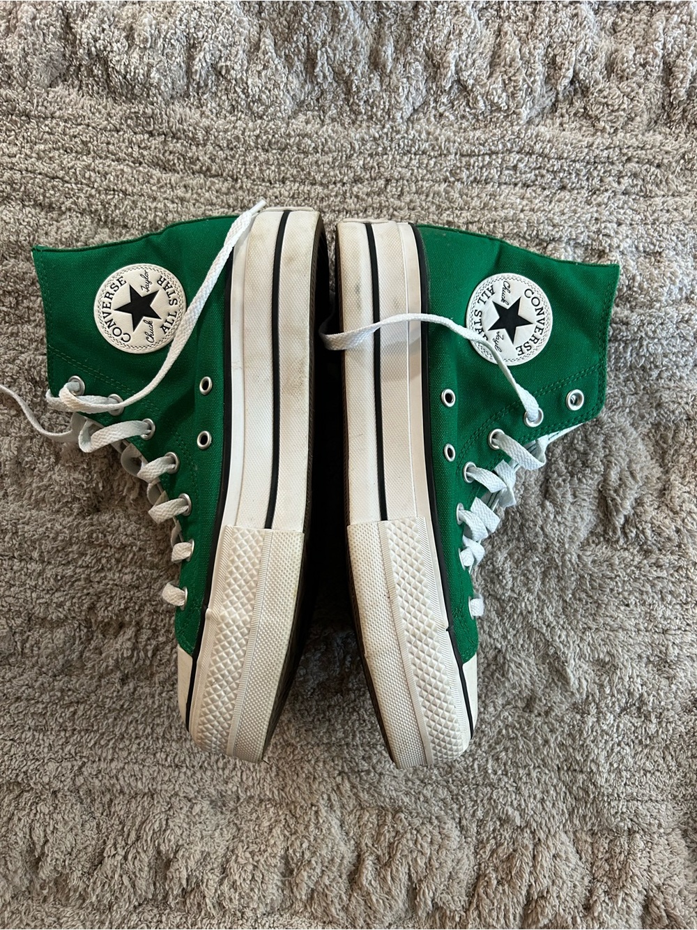 Converse Chuck Taylor All Star Lift Platform High Top Green Sneakers Women’s 8 - Picture 3 of 7